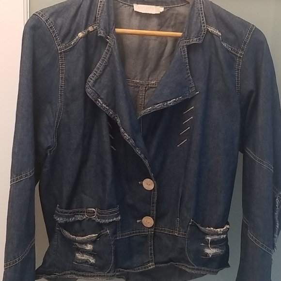 Jean jacket and skirt set.  Fun, funky, pretty fab - Picture 3 of 5